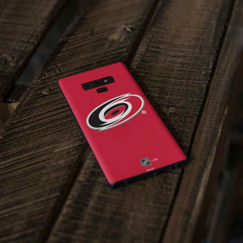 NHL Carolina Hurricanes Solid Background Galaxy Note 9 Skin