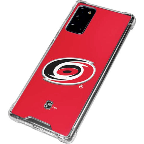 NHL Carolina Hurricanes Solid Background Galaxy Note20 5G Clear Case