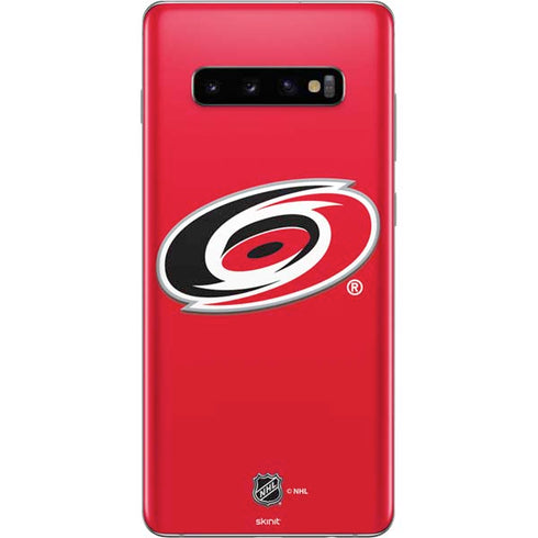 NHL Carolina Hurricanes Solid Background Galaxy S10 Plus Skin