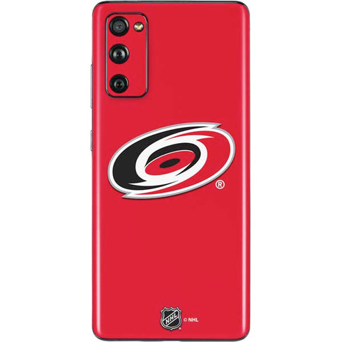 NHL Carolina Hurricanes Solid Background Galaxy S20 Fan Edition Skin