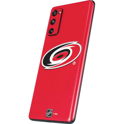 NHL Carolina Hurricanes Solid Background Galaxy S20 Fan Edition Skin