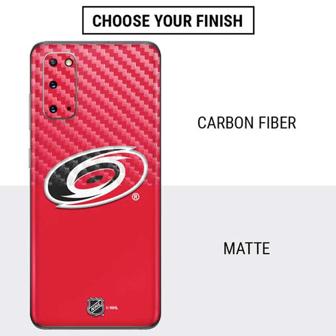 NHL Carolina Hurricanes Solid Background Galaxy S20 Skin