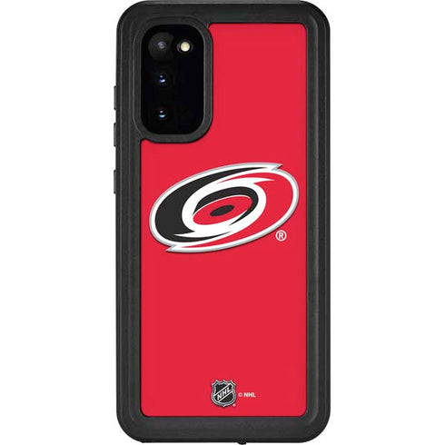 NHL Carolina Hurricanes Solid Background Galaxy S20 Waterproof Case