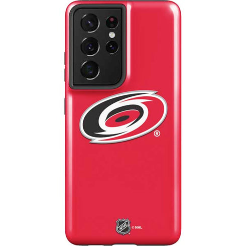 NHL Carolina Hurricanes Solid Background Galaxy S21 Ultra 5G Pro Case