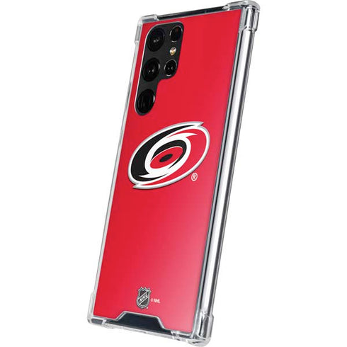 NHL Carolina Hurricanes Solid Background Galaxy S22 Ultra Clear Case