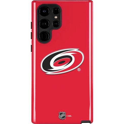 NHL Carolina Hurricanes Solid Background Galaxy S22 Ultra Pro Case
