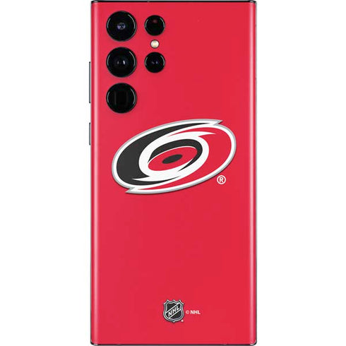 NHL Carolina Hurricanes Solid Background Galaxy S22 Ultra Skin