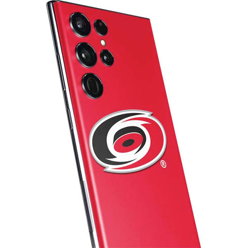 NHL Carolina Hurricanes Solid Background Galaxy S22 Ultra Skin