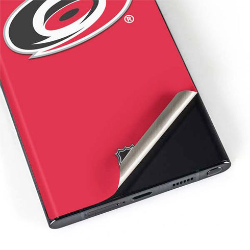 NHL Carolina Hurricanes Solid Background Galaxy S22 Ultra Skin