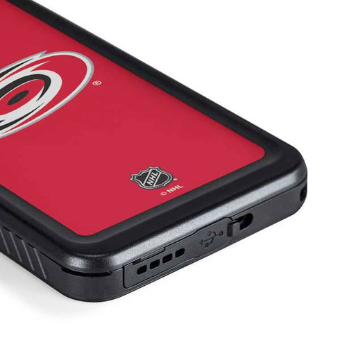 NHL Carolina Hurricanes Solid Background Galaxy S23 Plus Waterproof Case