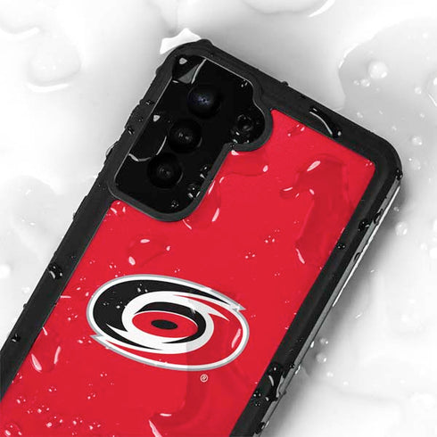 NHL Carolina Hurricanes Solid Background Galaxy S23 Waterproof Case
