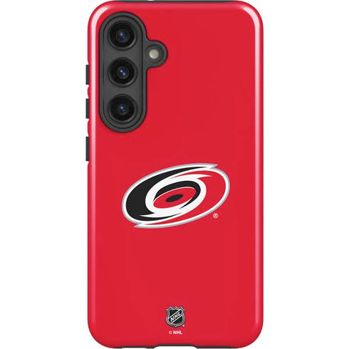 NHL Carolina Hurricanes Solid Background Galaxy S24 Impact Case