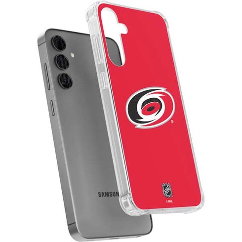 NHL Carolina Hurricanes Solid Background Galaxy S24 Plus Clear Case