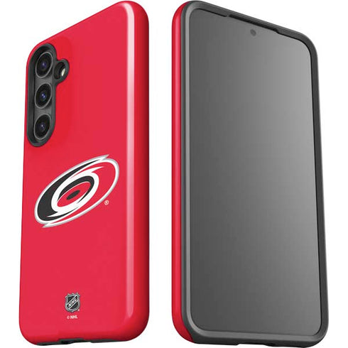 NHL Carolina Hurricanes Solid Background Galaxy S24 Plus Impact Case