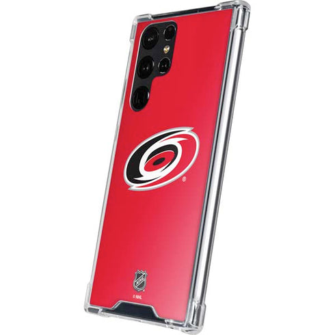 NHL Carolina Hurricanes Solid Background Galaxy S24 Ultra Clear Case