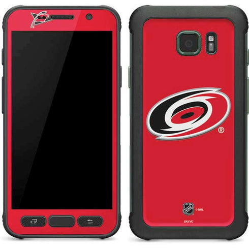 NHL Carolina Hurricanes Solid Background Galaxy S7 Active Skin