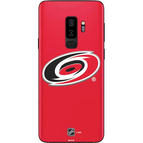 NHL Carolina Hurricanes Solid Background Galaxy S9 Plus Skin