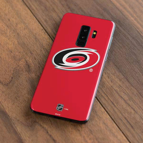 NHL Carolina Hurricanes Solid Background Galaxy S9 Plus Skin