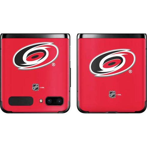NHL Carolina Hurricanes Solid Background Galaxy Z Flip Skin