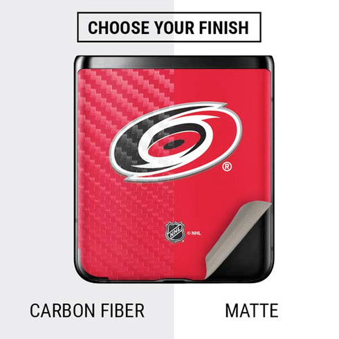 NHL Carolina Hurricanes Solid Background Galaxy Z Flip Skin