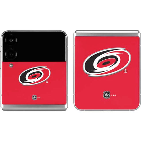 NHL Carolina Hurricanes Solid Background Galaxy Z Flip4 5G Skin