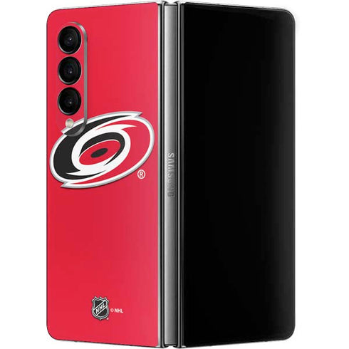 NHL Carolina Hurricanes Solid Background Galaxy Z Fold4 5G Skin