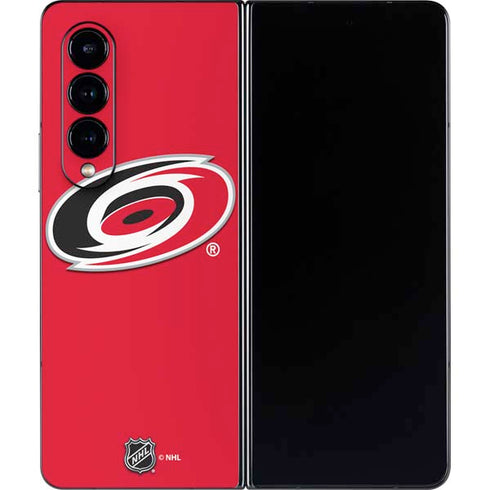 NHL Carolina Hurricanes Solid Background Galaxy Z Fold4 5G Skin