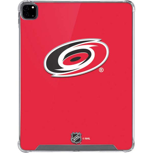 NHL Carolina Hurricanes Solid Background iPad Pro 12.9in (2020) Clear Case