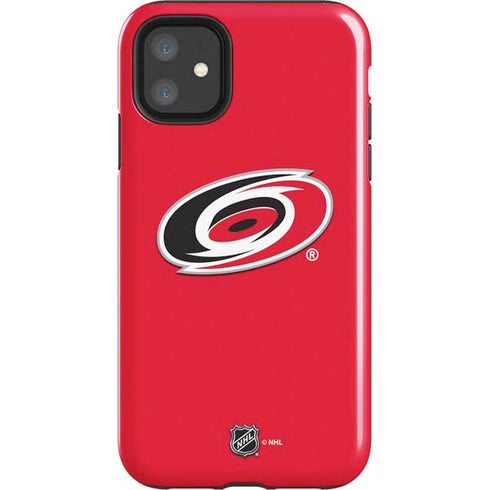 NHL Carolina Hurricanes Solid Background iPhone 11 Impact Case