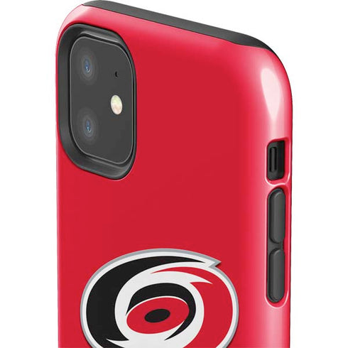 NHL Carolina Hurricanes Solid Background iPhone 11 Impact Case
