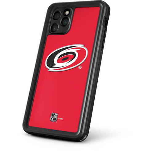 NHL Carolina Hurricanes Solid Background iPhone 11 Pro Max Waterproof Case
