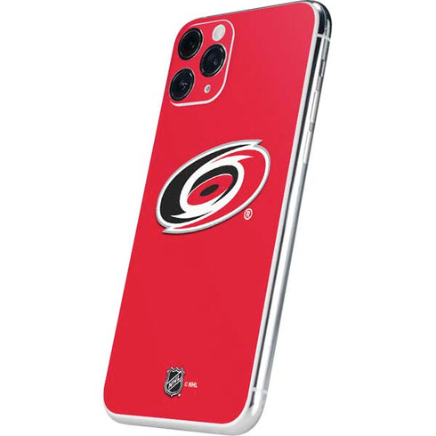 NHL Carolina Hurricanes Solid Background iPhone 11 Pro Skin