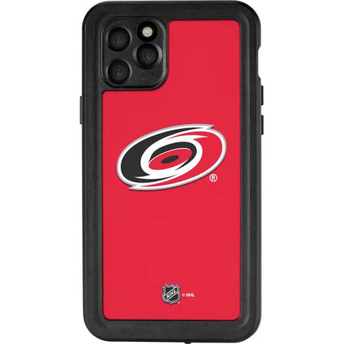NHL Carolina Hurricanes Solid Background iPhone 11 Pro Waterproof Case