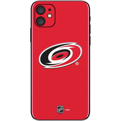 NHL Carolina Hurricanes Solid Background iPhone 11 Skin