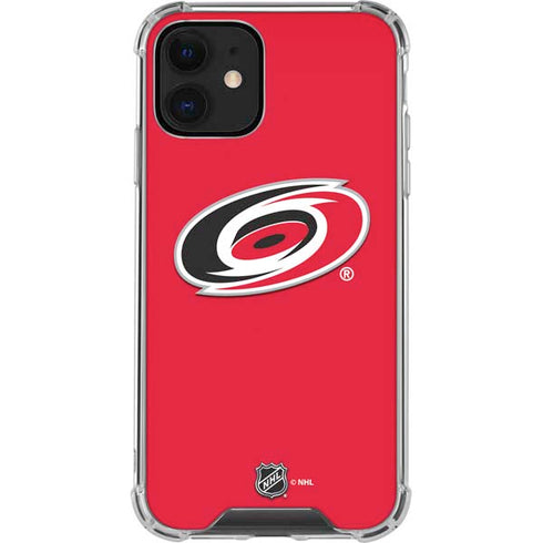 NHL Carolina Hurricanes Solid Background iPhone 12 Clear Case