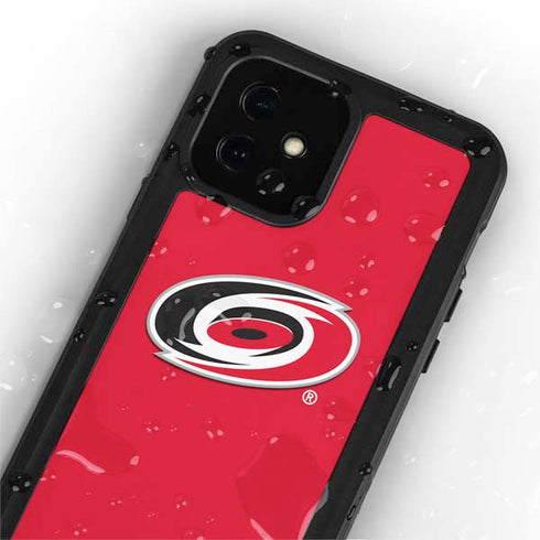 NHL Carolina Hurricanes Solid Background iPhone 12 Mini Waterproof Case