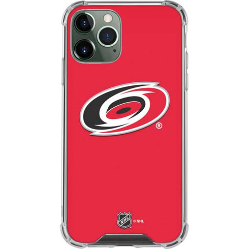 NHL Carolina Hurricanes Solid Background iPhone 12 Pro Max Clear Case