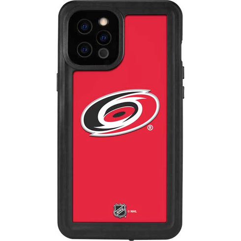 NHL Carolina Hurricanes Solid Background iPhone 12 Pro Max Waterproof Case