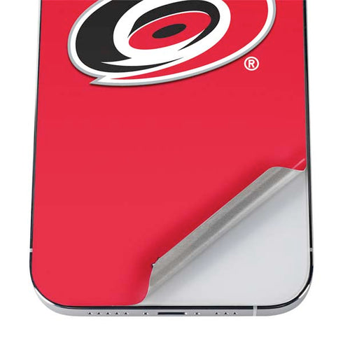 NHL Carolina Hurricanes Solid Background iPhone 12 Pro Skin