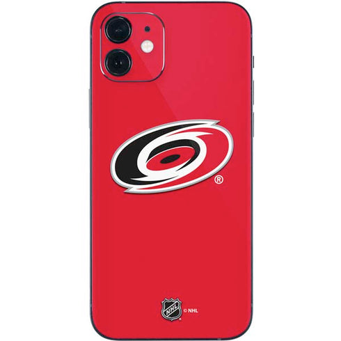 NHL Carolina Hurricanes Solid Background iPhone 12 Skin