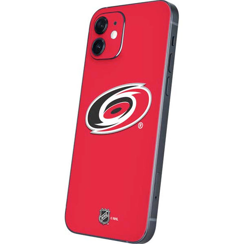 NHL Carolina Hurricanes Solid Background iPhone 12 Skin