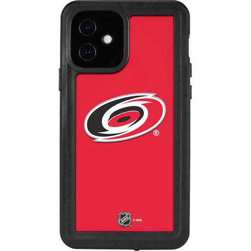 NHL Carolina Hurricanes Solid Background iPhone 12 Waterproof Case