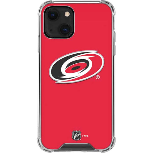 NHL Carolina Hurricanes Solid Background iPhone 13 Mini Clear Case