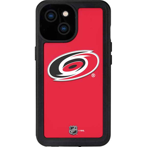 NHL Carolina Hurricanes Solid Background iPhone 13 Mini Waterproof Case