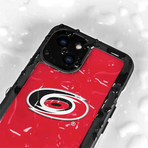 NHL Carolina Hurricanes Solid Background iPhone 13 Mini Waterproof Case
