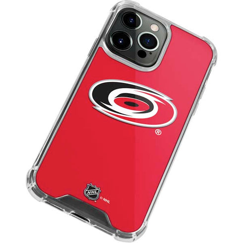 NHL Carolina Hurricanes Solid Background iPhone 13 Pro Clear Case