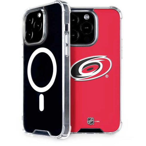 NHL Carolina Hurricanes Solid Background iPhone 13 Pro MagSafe Case