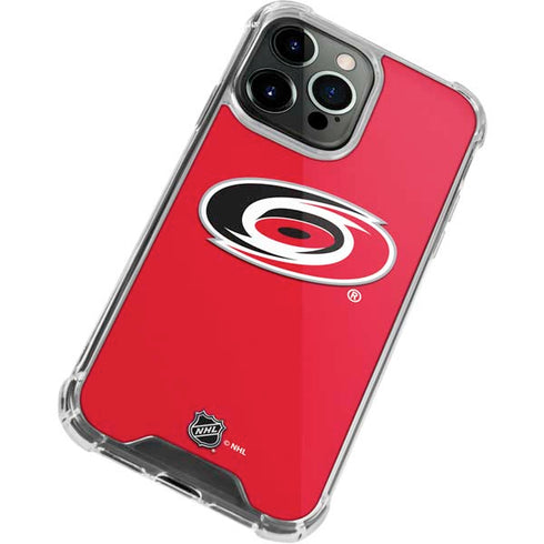 NHL Carolina Hurricanes Solid Background iPhone 13 Pro Max Clear Case
