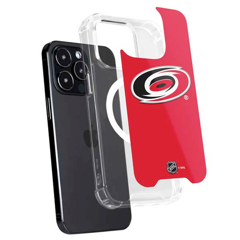NHL Carolina Hurricanes Solid Background iPhone 13 Pro Max MagSafe Case