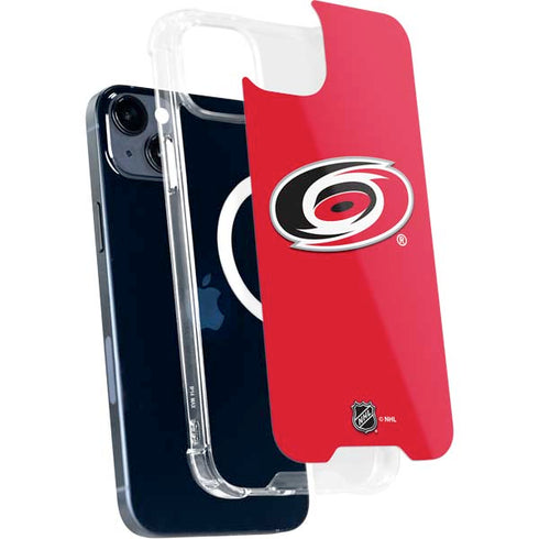 NHL Carolina Hurricanes Solid Background iPhone 15 Plus MagSafe Case